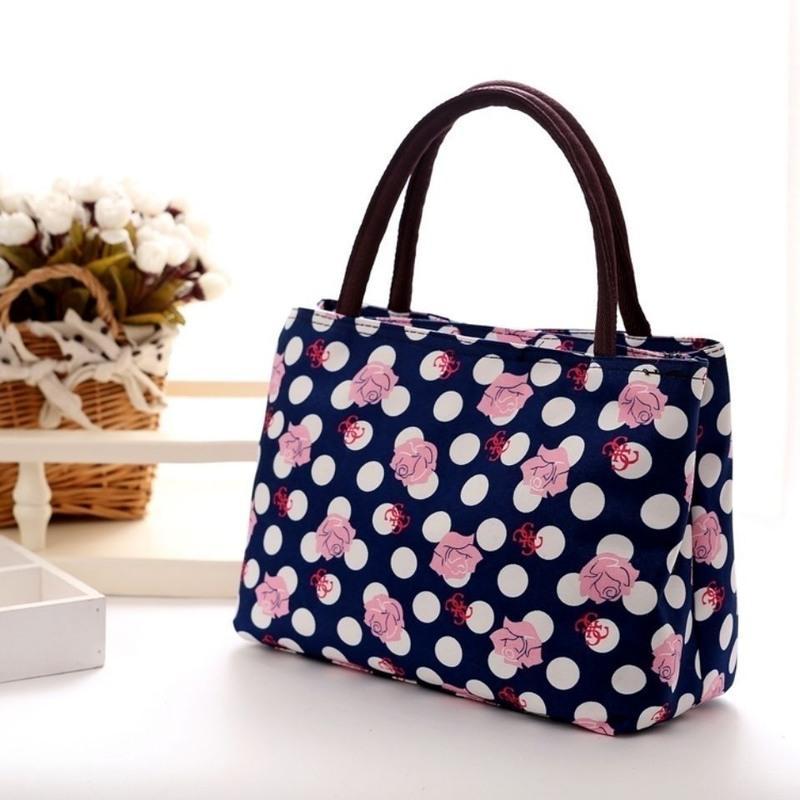 双层拉链帆布女手提包小布包妈妈包中老年手拎包女包购物袋收纳包03单