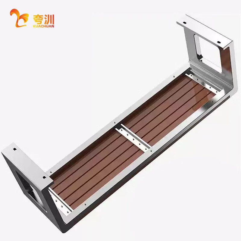 夸汌 户外不锈钢站台座椅 180*40*45cm 张高清大图
