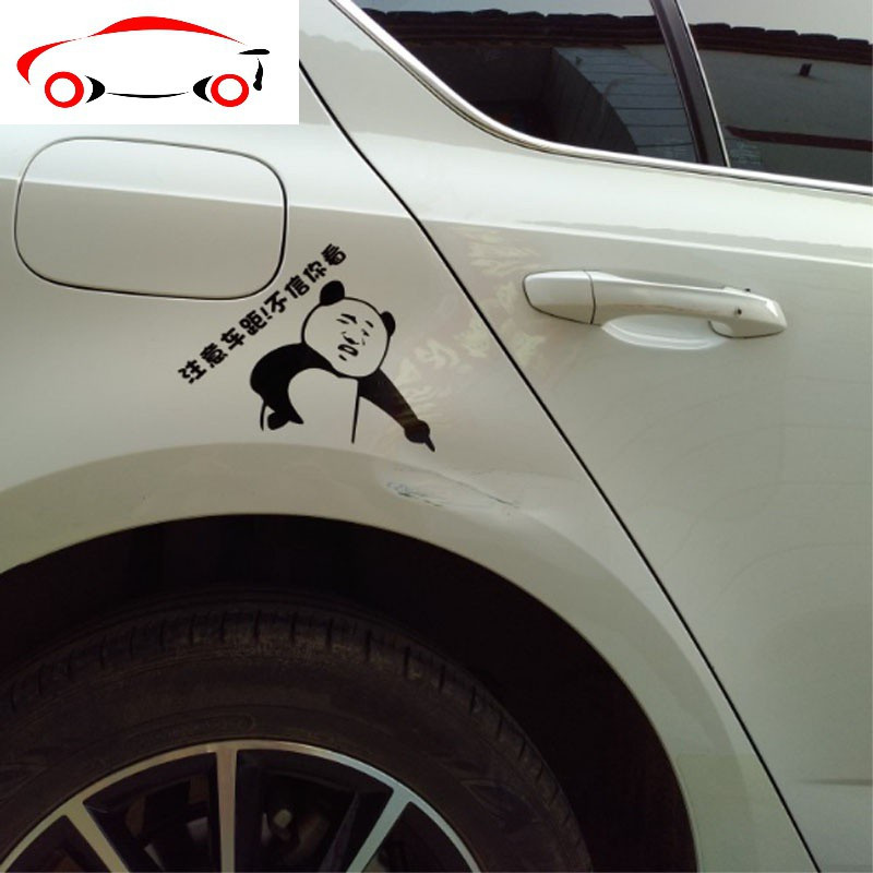 不信你看创意个性搞笑文字汽车装饰警示贴纸jingping白色左指涡轮增压