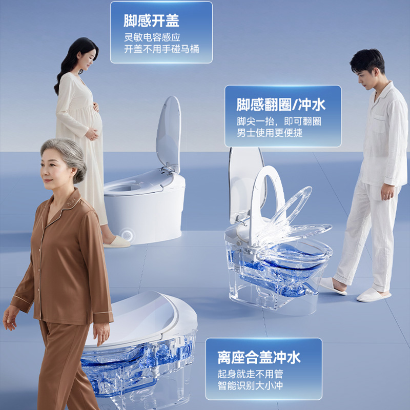 瑞尔特R&T轻智能马桶A2pro加强泡沫盾脚感翻圈冲水自动调温高清大图