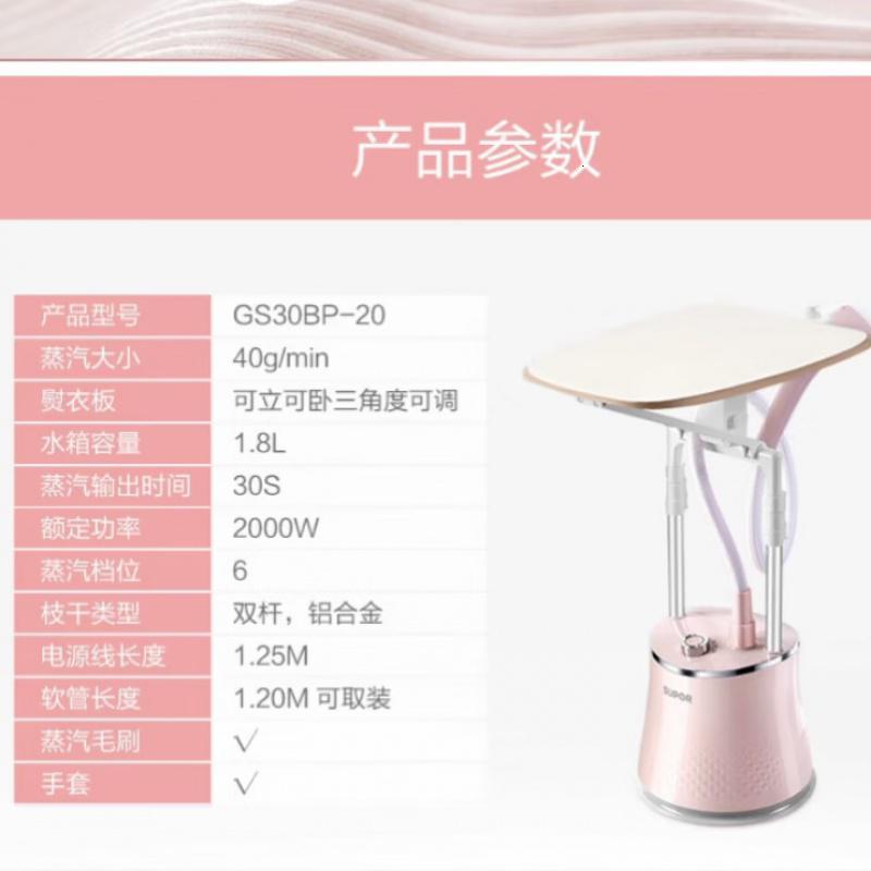 苏泊尔挂烫机家用大功率双杆立式6档调节手持蒸汽挂式熨烫机 GS30BP-20