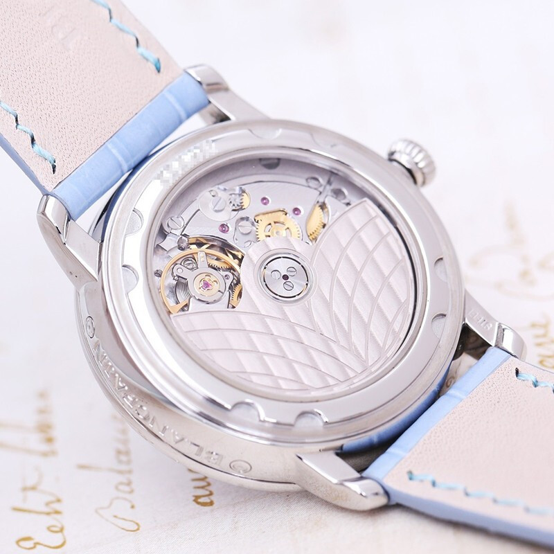 二手95新宝珀女装系列精钢原镶钻35mm自动机械女士腕表36634654l52b