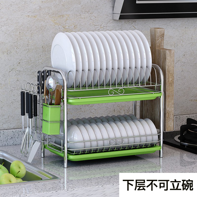 简约厨房防锈放碗架水沥水架家用多功能碗筷餐具收纳置物架收纳层架 三维工匠高清大图