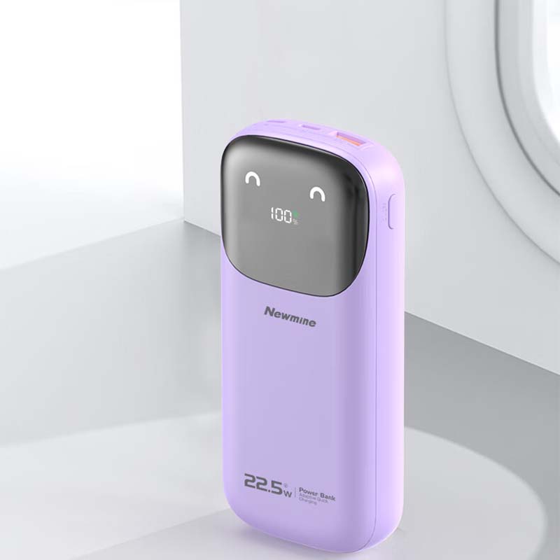 纽曼 移动电源2万毫安22.5W快充自带线紫色 AL31高清大图