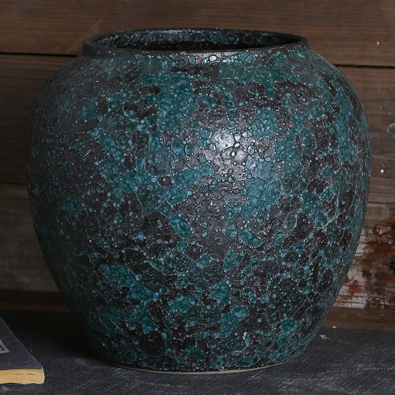 景德镇新中式陶瓷花瓶客厅玄关插花装饰品摆件三件套艺术品瓷器大 三维工匠 矮瓶高清大图