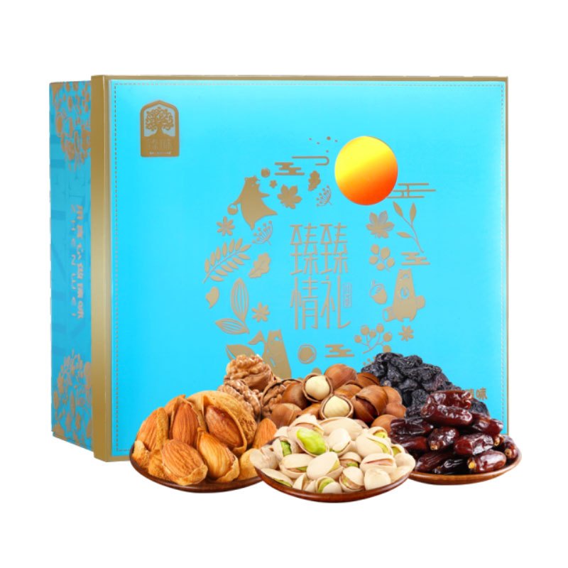臻味坚果礼盒+费列罗混合组合礼盒装 坚果零食礼品 臻情臻礼1039g 中秋礼品