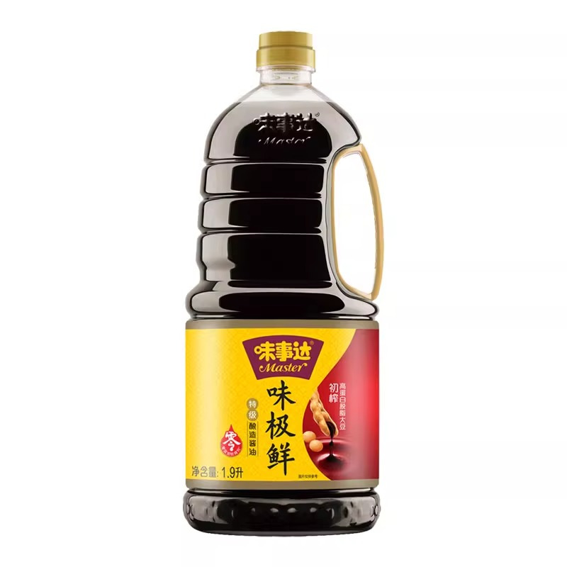 味事达味极鲜1.9L 1件装特级酱油0添加防腐剂蒸鱼炒菜凉拌火锅蘸料家用