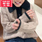 可莉允韩童装男童polo衫女童毛衣2022秋冬儿童翻领针织衫中大童上衣