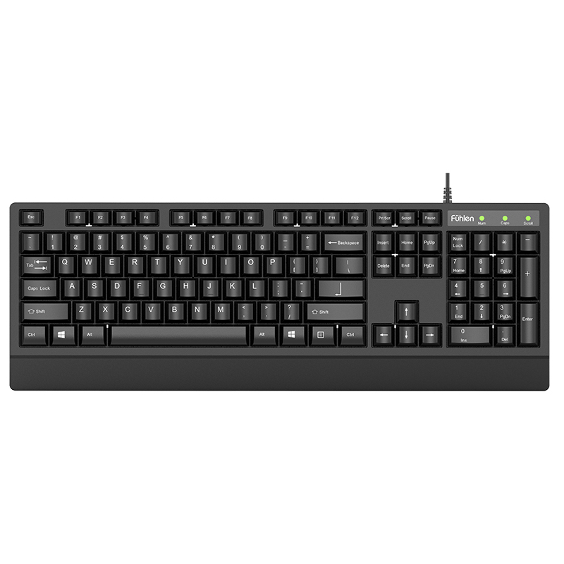富勒fuhlen K360S商务办公有线键盘 (计价单位:个)黑色高清大图