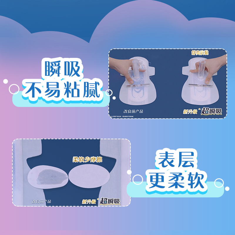 乐而雅 超瞬吸纤巧日用护翼型卫生巾30片*4包组合120片高清大图