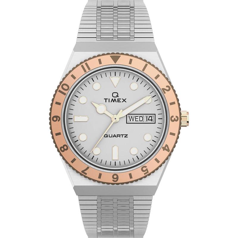 Timex 女士石英腕表mm玫瑰金表圈防水商务休闲女款手表