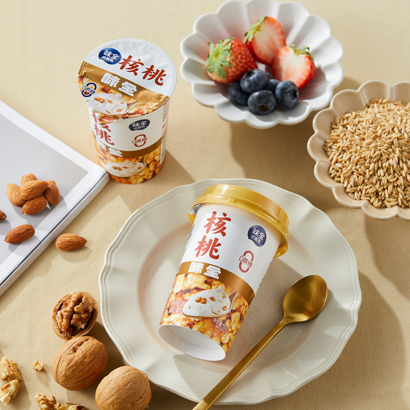 味全风味发酵乳酸奶180g*16杯(大麦原味芦荟味黄桃味0糖核桃燕麦各4杯) 多口味锁多美味 冷链运输新鲜到家