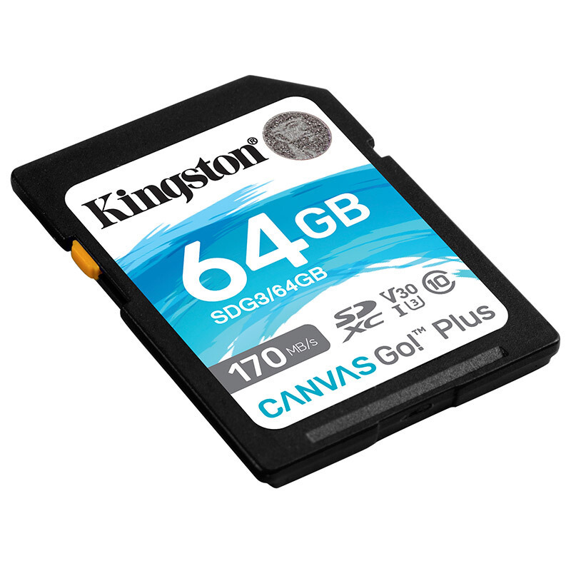 金士顿(Kingston)64GB U3 V30内存卡 SD存储卡 读速200MB/s 高速版 4K超高清视频 终身保固高清大图