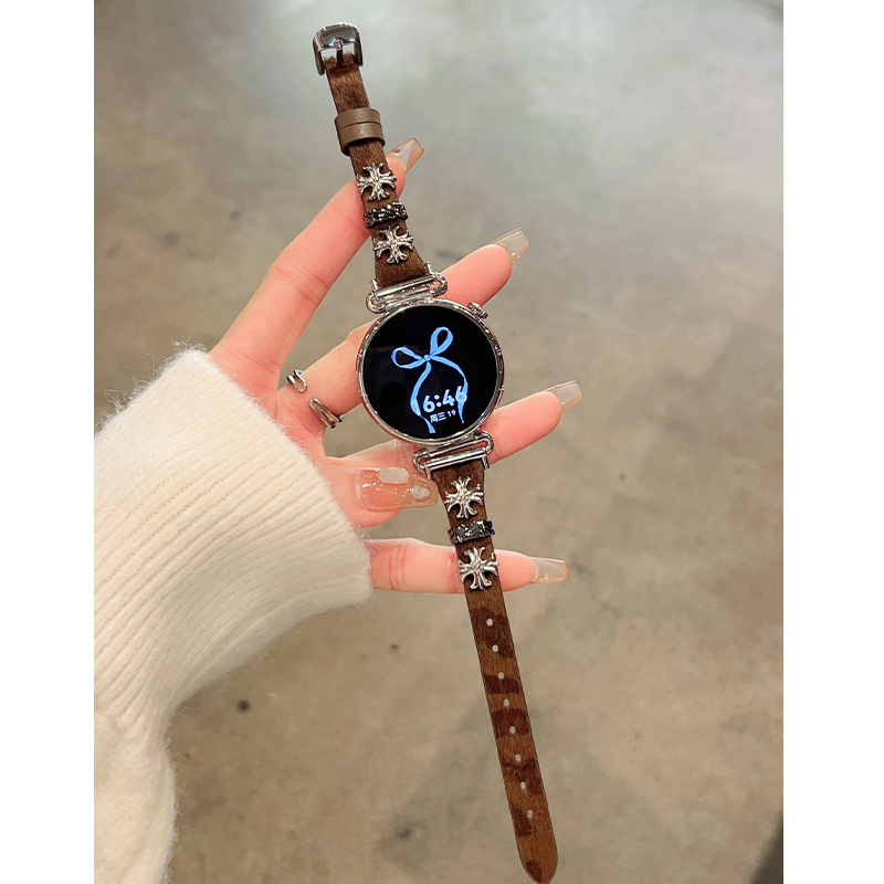 【海盐糖果薄荷】适用小天才电话手表z10表带z9/z8少年z7新款3139B 咖啡棕 w5