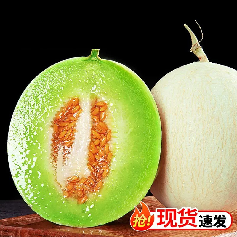 [苏鲜生]新鲜玉菇甜瓜 净重2.5-3斤 1-2个 蜜瓜香瓜 当季甜瓜新鲜水果高清大图