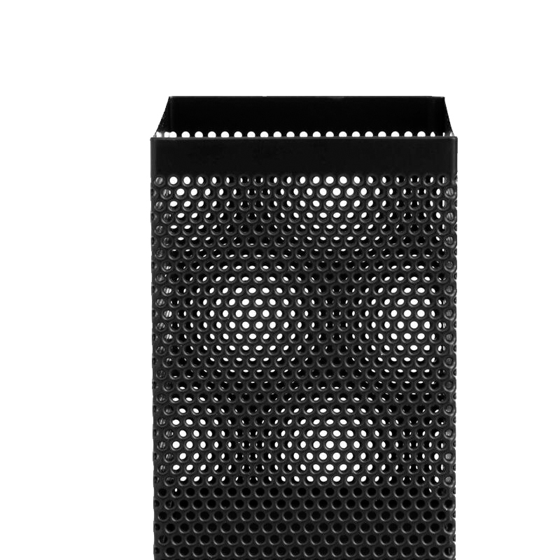 得力908简约时尚笔筒多功能网纹网格笔插收纳方形金属高清大图
