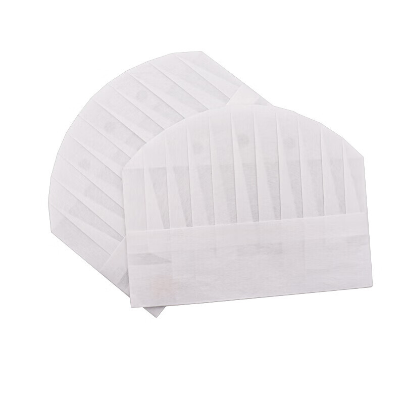 一次性厨师帽 圆顶中帽 20个/包高清大图