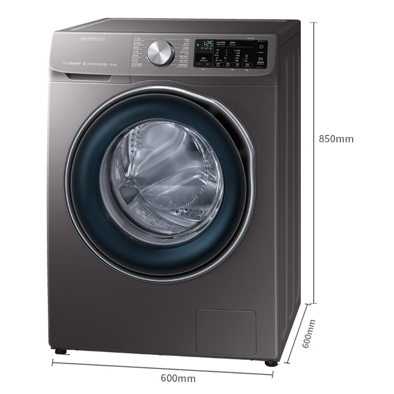 三星(SAMSUNG)10公斤滚筒洗衣机智能变频泡泡净洗WW1WN64FTBX/SC