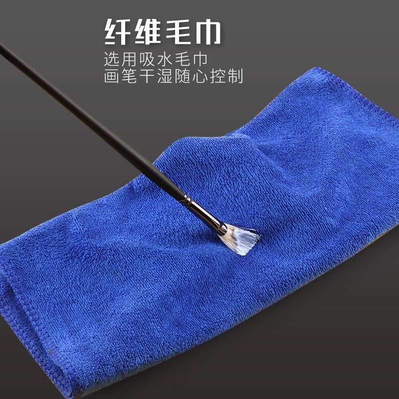 水粉颜料工具套装调色盘水桶喷壶画笔狼毫尼龙海绵水彩画水粉画笔 水粉工具基础套装