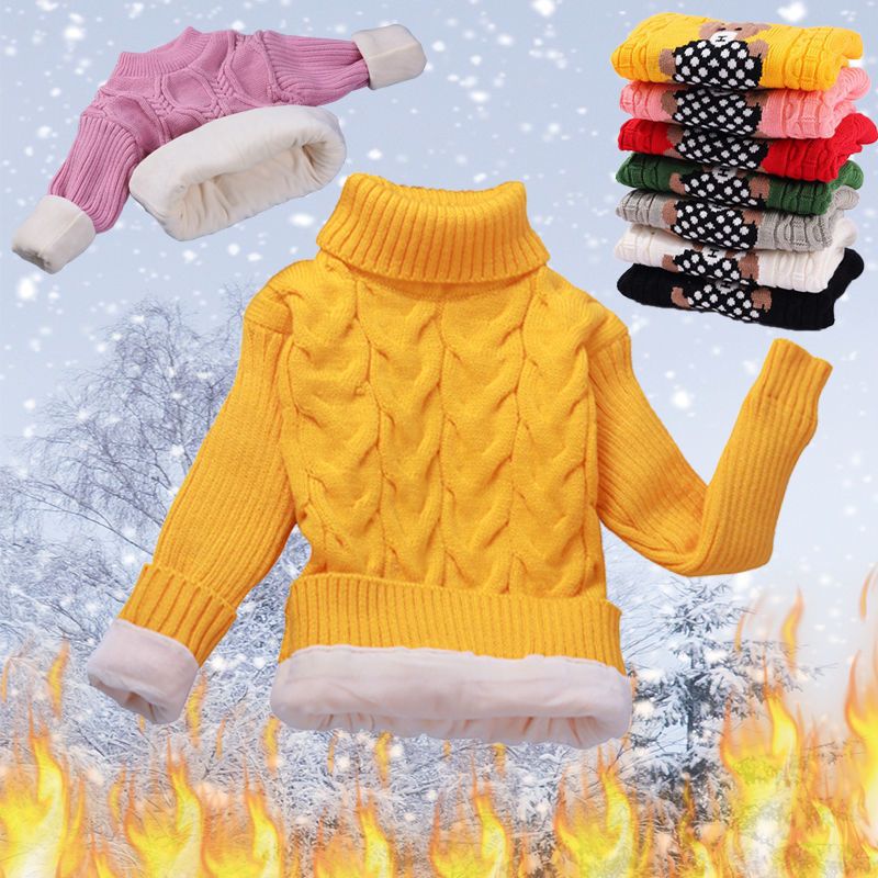 20新儿童毛衣秋冬季小孩打底针织衫宝宝男女孩加绒加厚毛线衣童装