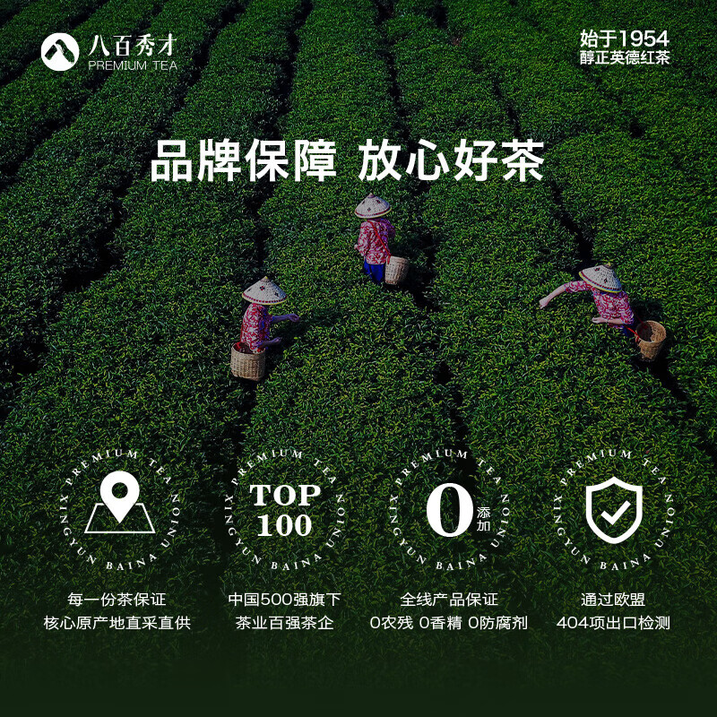 八百秀才 广东特产英德红茶英红九号 茶叶礼盒送礼醇香型500g新包装 赠礼袋高清大图