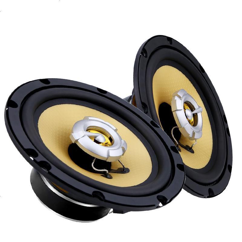 [补贴10%]汽车音响喇叭同轴重低音喇叭4寸6.5寸5寸 全频扬声器中低音改装 5寸全频/对 高清音质 双喇叭 通用