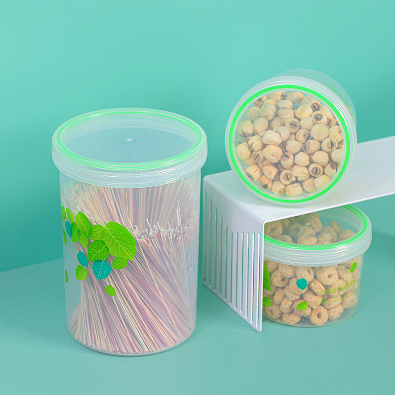 茶花塑料保鲜盒可微波加热圆形冰箱冷冻迷你小号便携可叠儿童高清大图