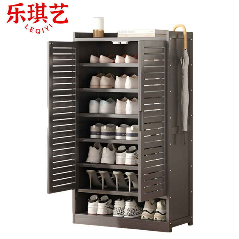 乐琪艺 鞋柜 灰色两门 个高清大图