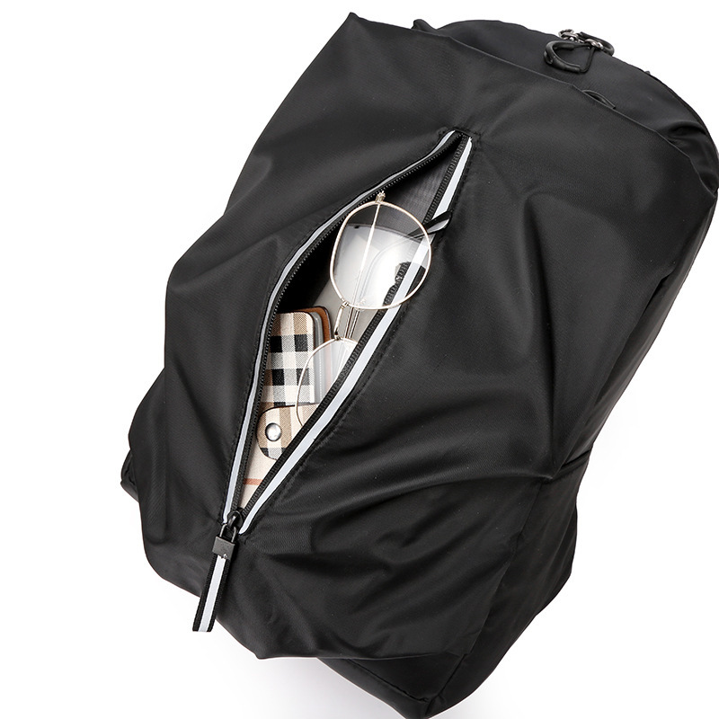 新款涤纶书包女韩版校园双肩包简约男背包旅行休闲包