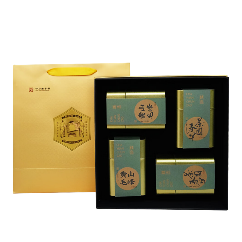 徽六绿茶黄山毛峰茶园春早一级240g 2025新茶礼盒装茶叶节日礼品高清大图