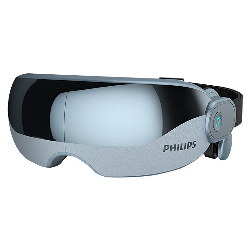 飞利浦(PHILIPS)眼部按摩仪护眼仪成人眼睛按摩仪护眼按摩仪眼部疲劳按摩仪按摩眼罩骨传导音乐7102E天蓝色