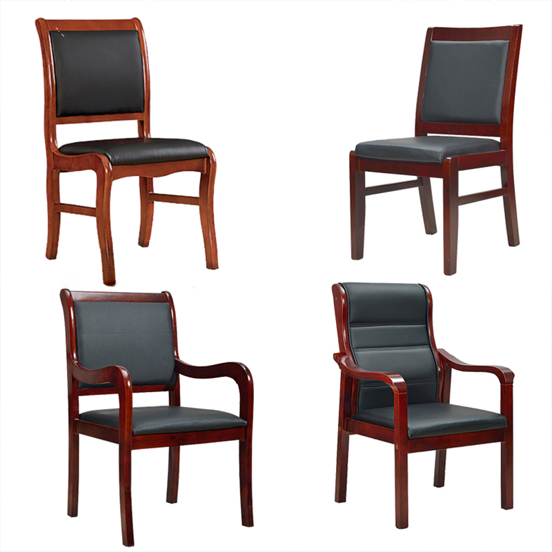 易企采橡木办公会议椅实木办公椅会议厅椅子棋牌室麻将椅将军椅中式