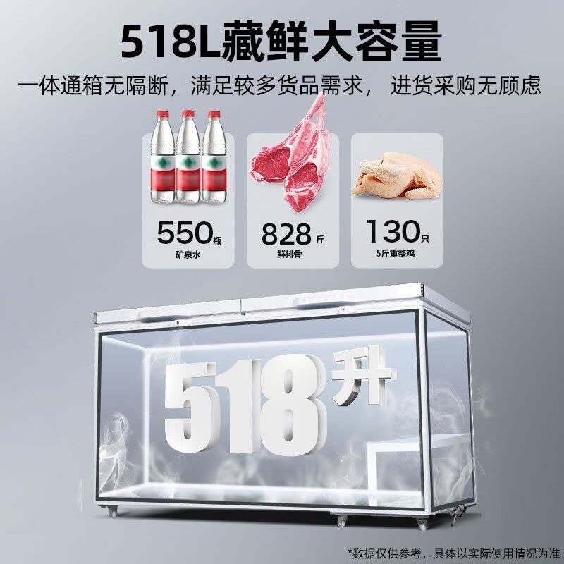 星星(XINGX) 518升商用大冷柜 家商两用 大冷冻力冰柜 断电保护 冷藏冷冻转换柜 BD/BC-528GE图片