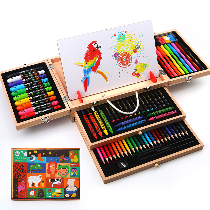 Joan Miro 美乐童年 儿童绘画套装工具初学者蜡笔彩色水彩笔美术用品画画文具礼盒