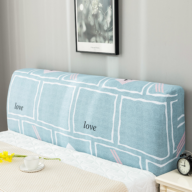 床头套罩全包北欧风格萬能通用防尘软包木床头靠背保护可拆洗 love() 1.2米(适合1.1-1.4米床头使用)高清大图