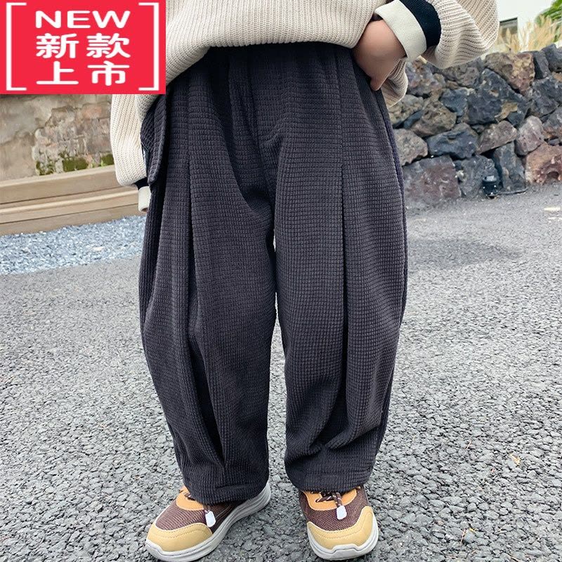 可莉允男童裤子秋冬儿童加绒裤2022新款保暖裤冬装加厚一体绒裤炸街冬季图片