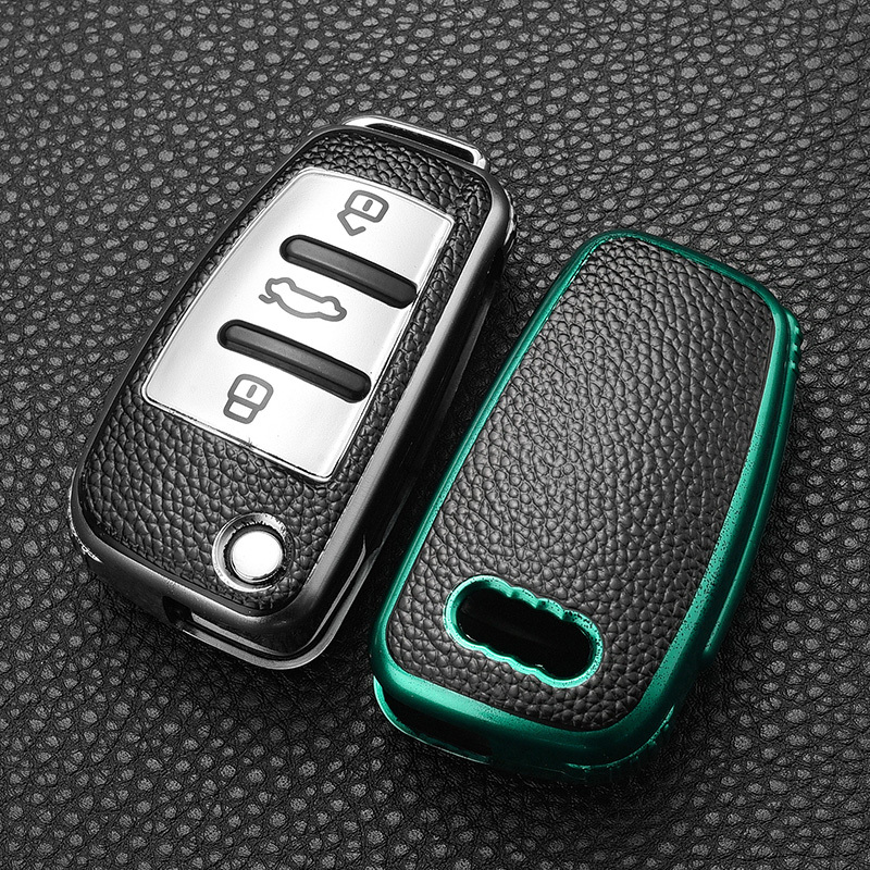 奥迪A3钥匙套Q2L/Q3钥匙包A1/S3/TT/RS3/TTS汽车钥匙包钥匙扣保护壳改装传枫