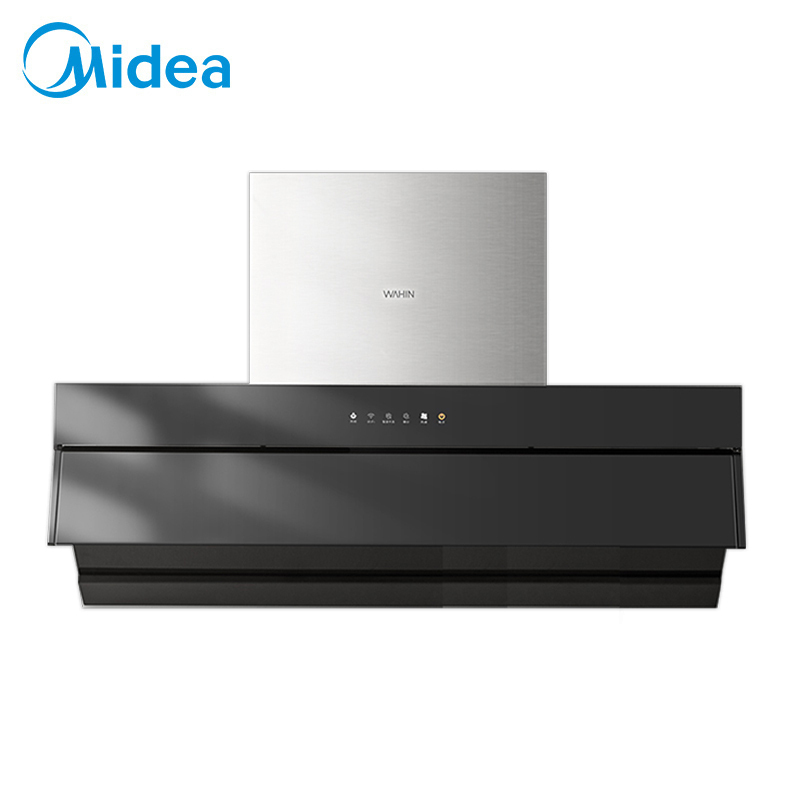 美的出品WAHIN华凌抽油烟机CXW-260-H6 21m³免水洗油烟机 智能语音抽油烟机欧式侧吸跨界厨房抽烟机