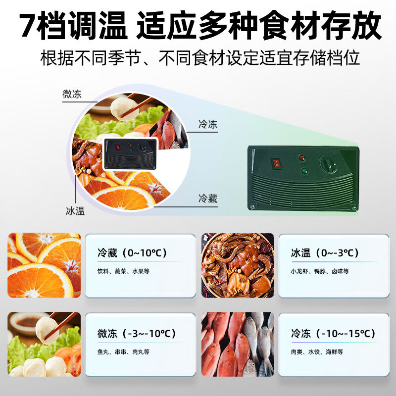 星星1.52米台式柜直冷商用冷藏展示柜大容量冷藏冷冻柜餐厅排挡专用柜GD/GC-1.5TS高清大图