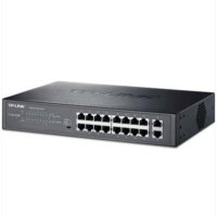 TP-LINK TL-SG1218P 16口全千兆以太网VLAN隔离48V监控AP供电模块PoE交换机
