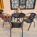 户外阳台桌椅 休闲庭院座椅室外花园餐桌椅 简约现代 铁艺家具