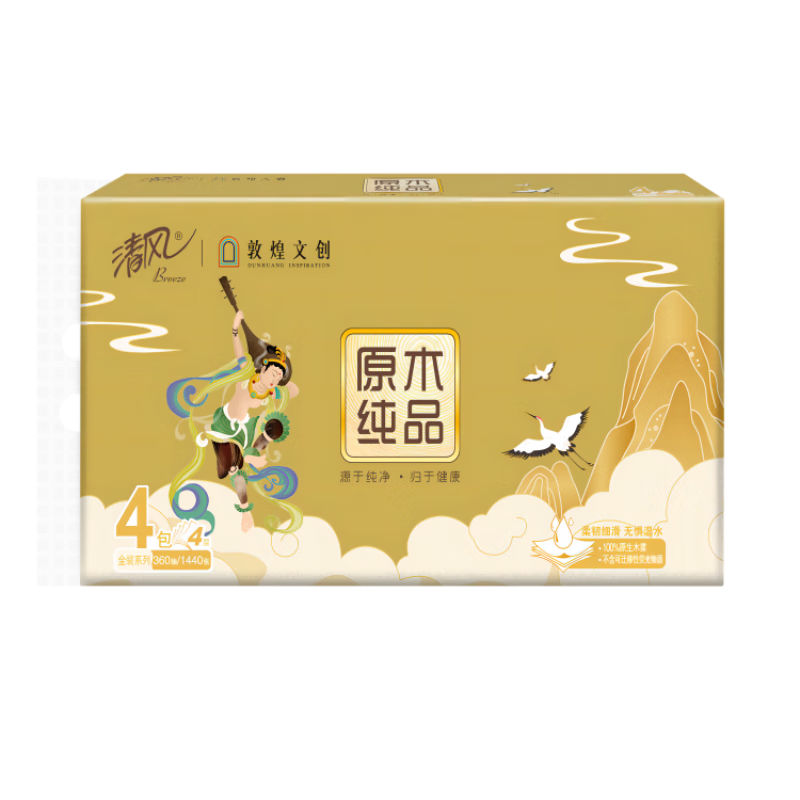 清风 敦煌联名 4层 90抽*24包 BR40ADHP