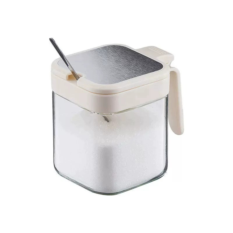 [补贴10%]玻璃调料盒家用厨房盐调味瓶罐收纳盒组合套装轻奢调料罐调味品高清大图