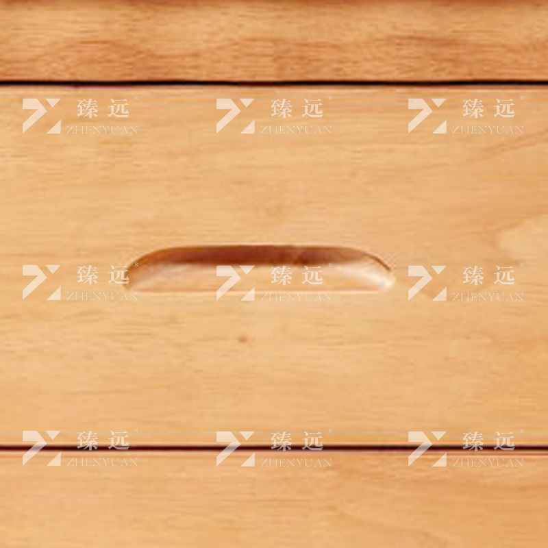 臻远 ZY4030707 床头柜原木色床边收纳储物柜