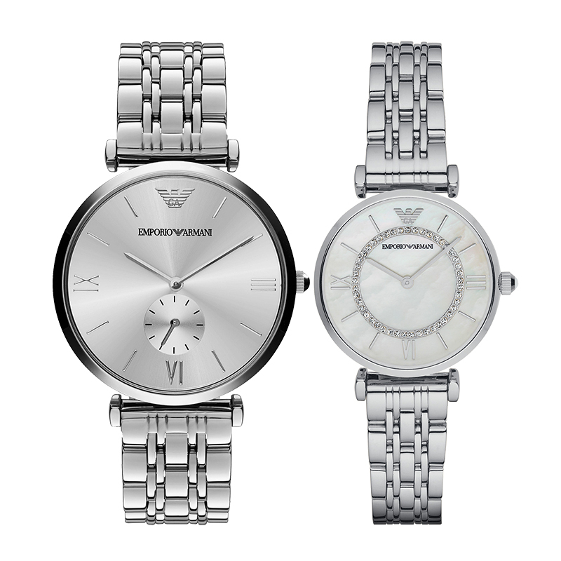 emporioarmani阿玛尼情侣手表时尚男女士情侣款腕表一对送女友情人节