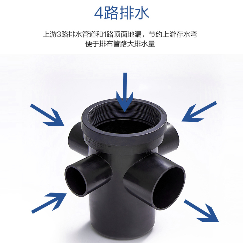 GEBERIT吉博力地漏卫生间洗衣机防臭器排水下水道淋浴房