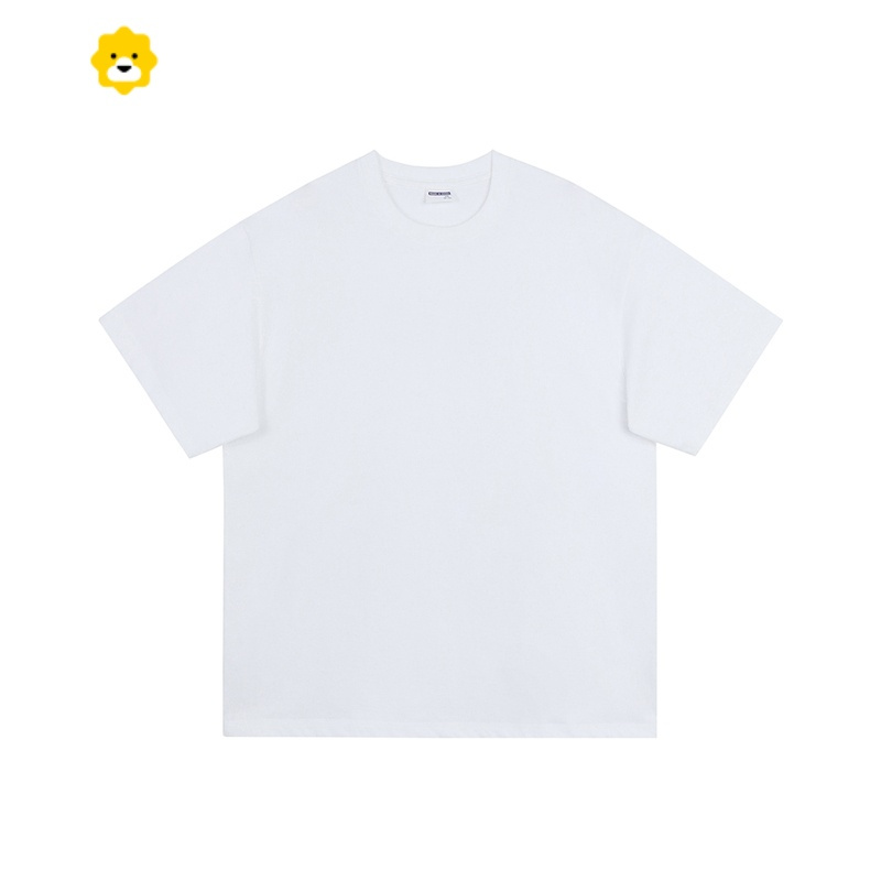 fish basket260g纯色短袖t恤男白色半袖潮牌内搭上衣宽松季打底衫