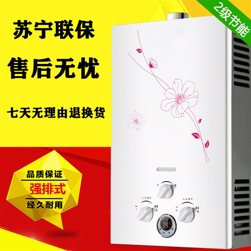 家用煤气热水器液化气天然气燃气热水器液化油气7升8升_8升强排铜水箱款配件显示_液化shi油气