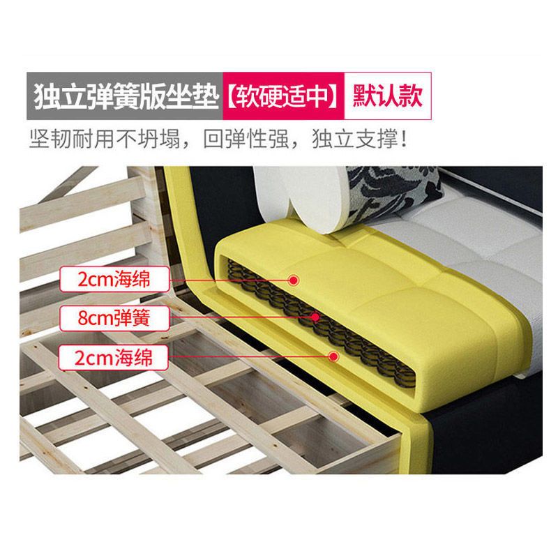 梵宜布艺沙发大小户型简约现代贵妃转角北欧皮布沙发家具组合