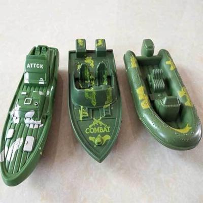 冲锋快艇救生艇三件套 航母舰艇巡洋舰潜水艇儿童军事塑料摆设模型玩具冲锋快艇救生艇等